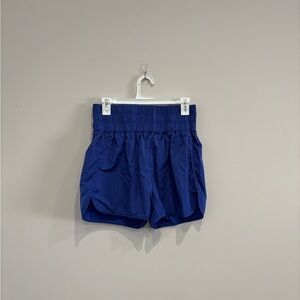 Amazon Blue High-waisted Athletic Shorts